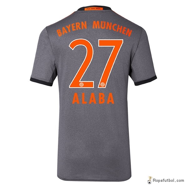 Camiseta Bayern de Múnich Replica Segunda Ropa Alaba 2016/17 Gris